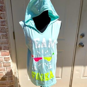 Exist, Sleeveless, Light Green, Hoodie, Size L